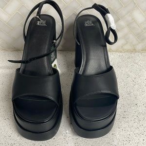 Wild Fable Alessia Black Wedge Shoes 9.5